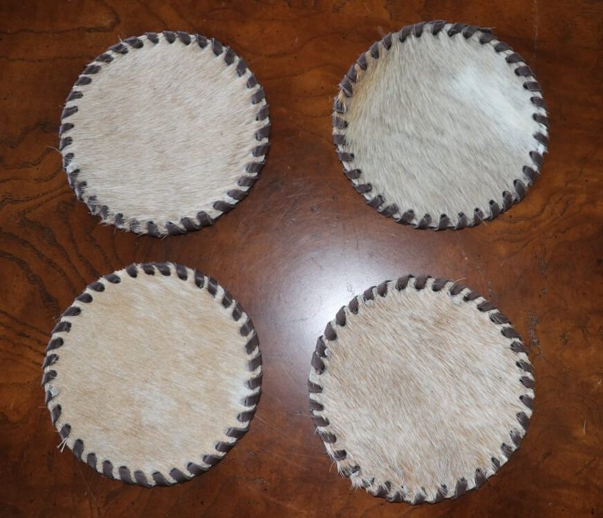 Natural Brazilian Cowhide Coasters