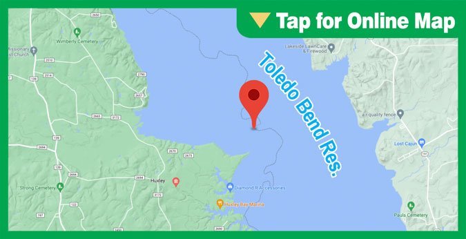 Lake Toledo Bend: Pendleton Bridge Area and South