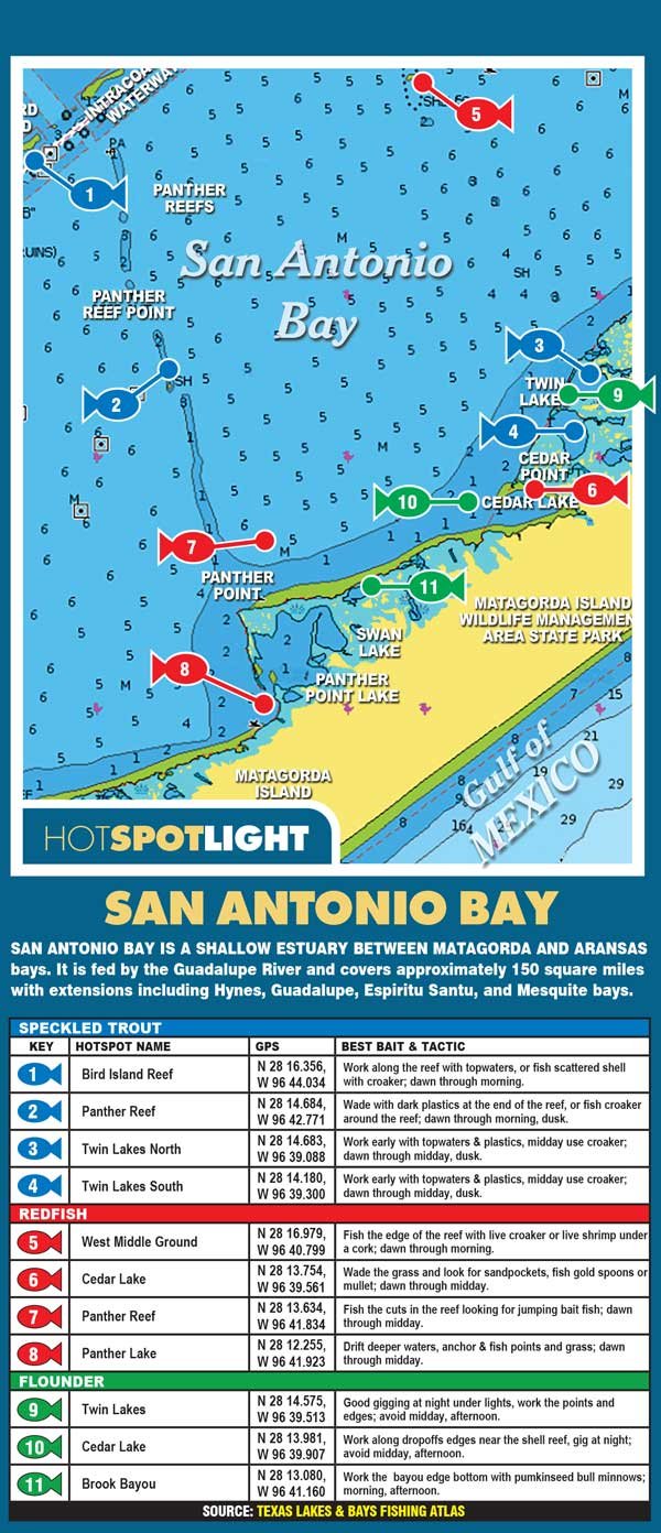 San Antonio Bay hotspot map